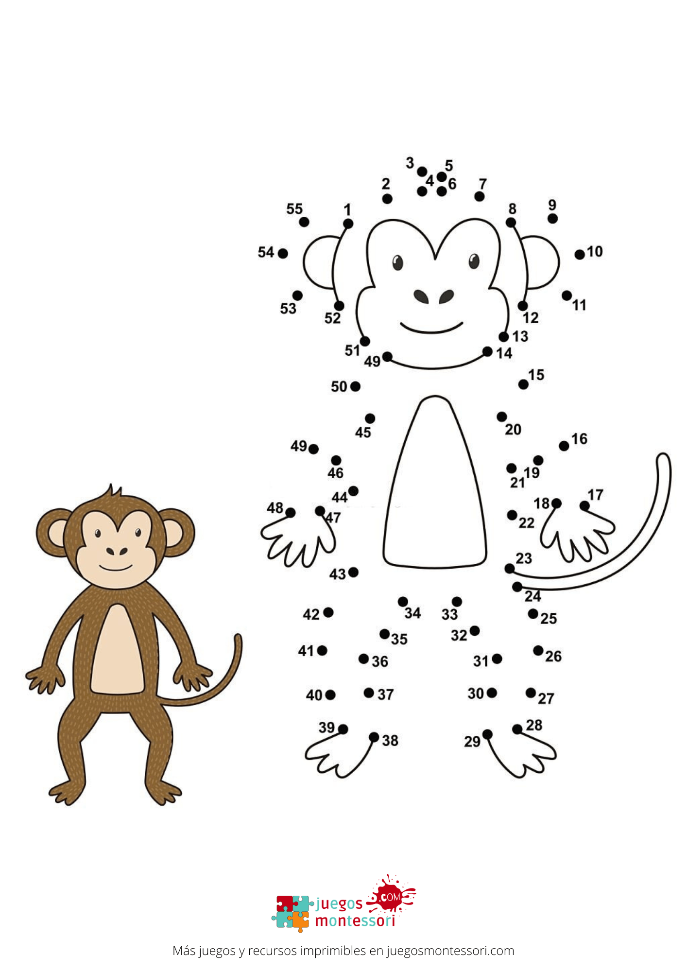 Mono para unir con puntos